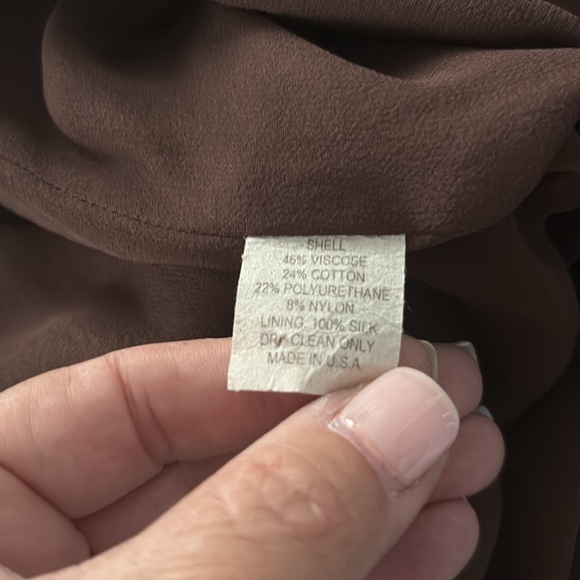 SHAMASK Cowl Neck Shift Sleeveless Dress in Espresso Brown Size Small — FAB!!! - Picture 8 of 8